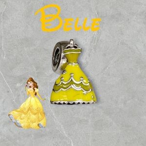 925 Sterling Silver Belle Yellow Dress Charm